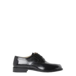 Polished Leather Tabi Lace-Up Shoes