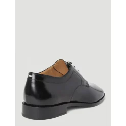 Polished Leather Tabi Lace-Up Shoes