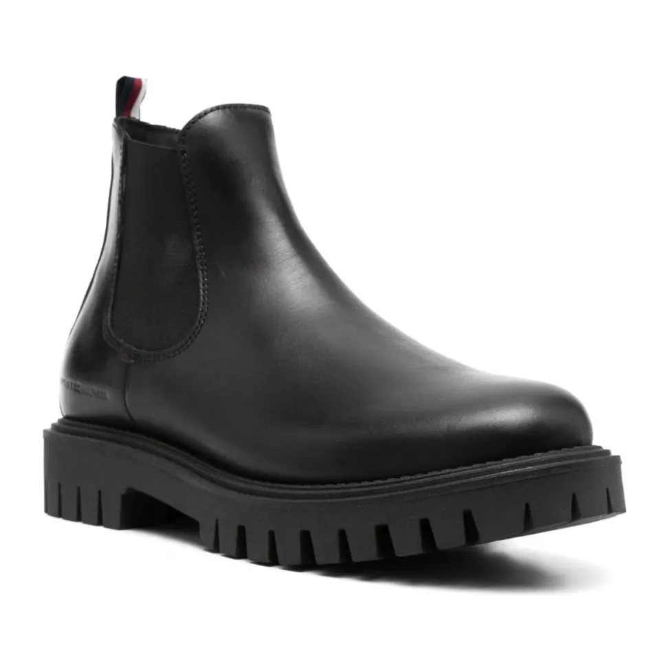 Premium Chunky Black Ankle Boots