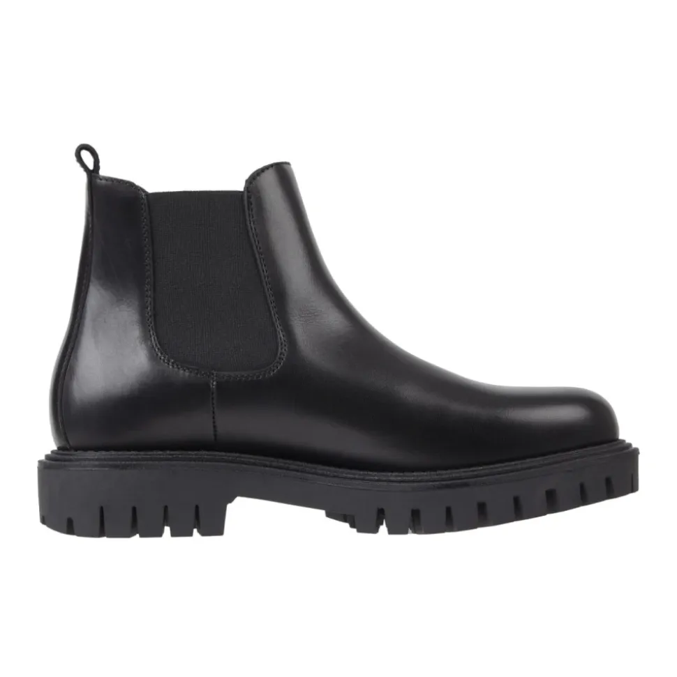Premium Chunky Black Ankle Boots