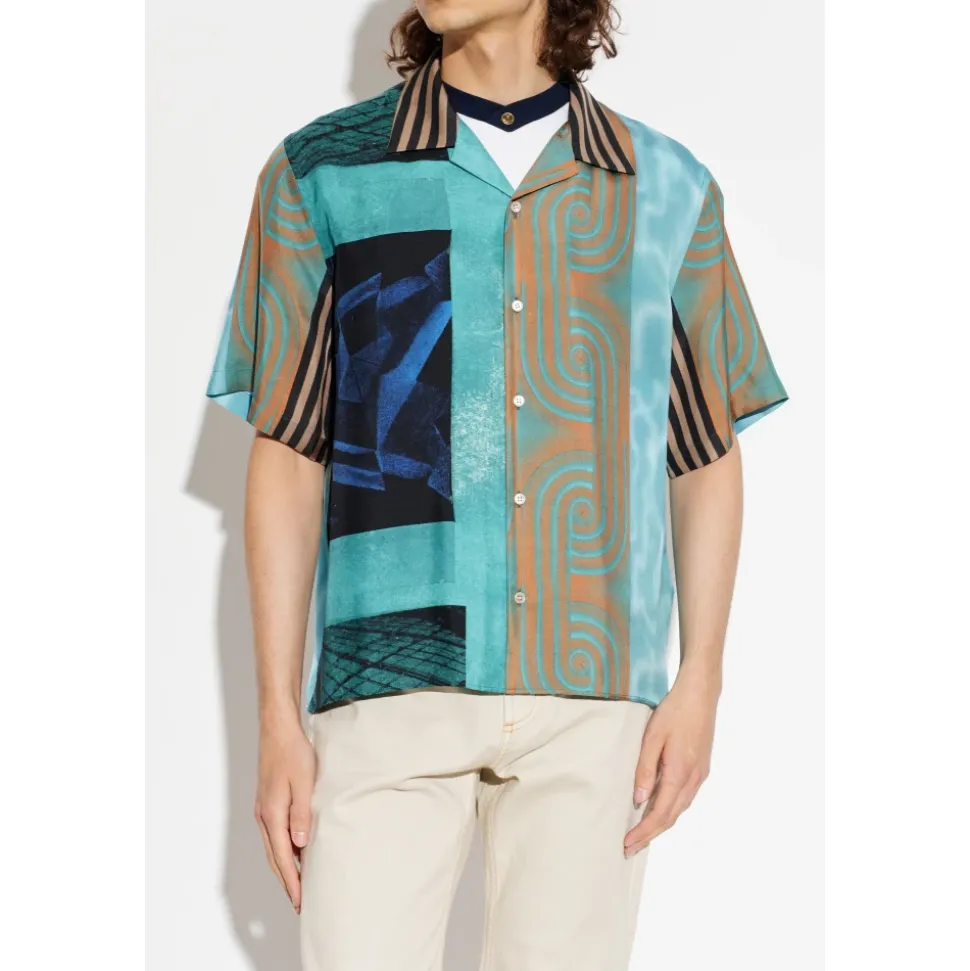 Printed Silk Twill Shirt