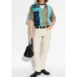 Printed Silk Twill Shirt