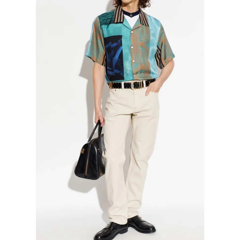 Printed Silk Twill Shirt