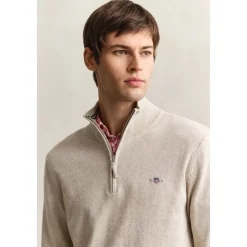 Pull Demi Zip Coton