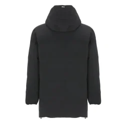 Quilted Black Down Jacket with Hood