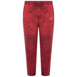 Red denim jeans with modern design
