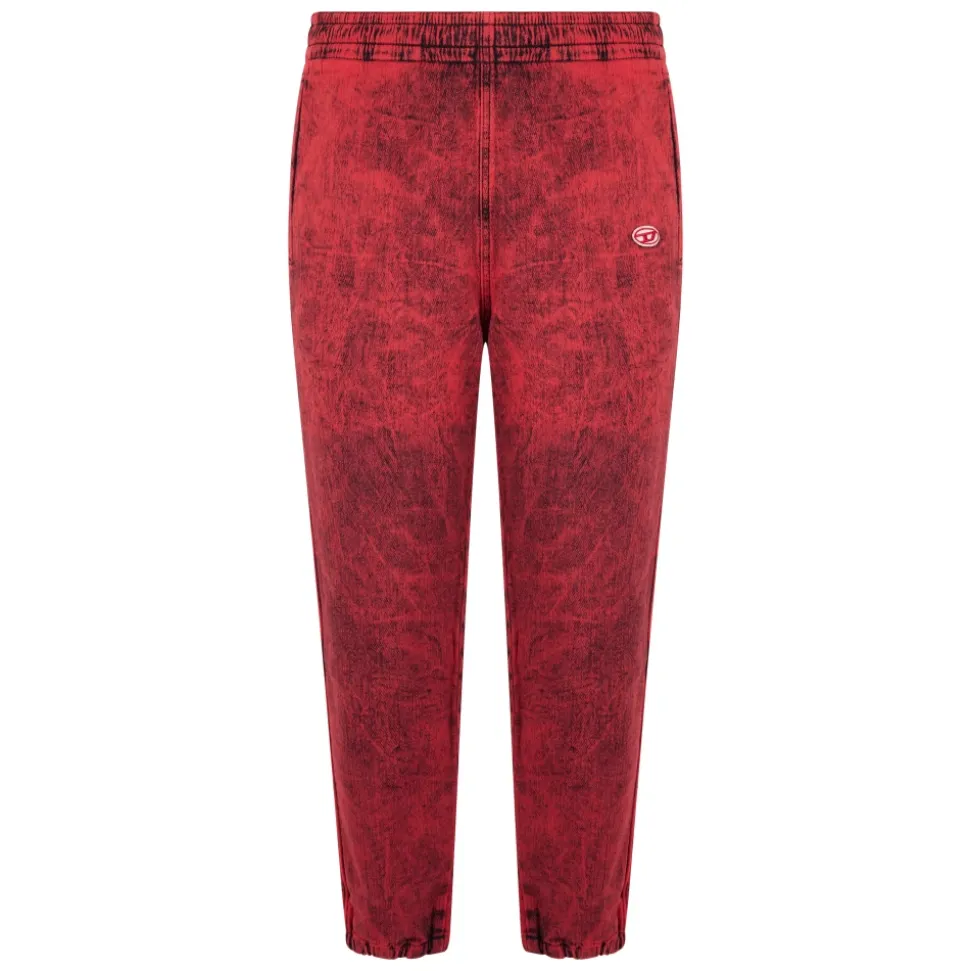 Red denim jeans with modern design