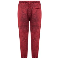 Red denim jeans with modern design