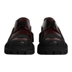 Red Leather Lace Up Dress Shoes
