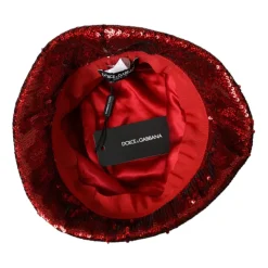 Red Sequined Bucket Hat