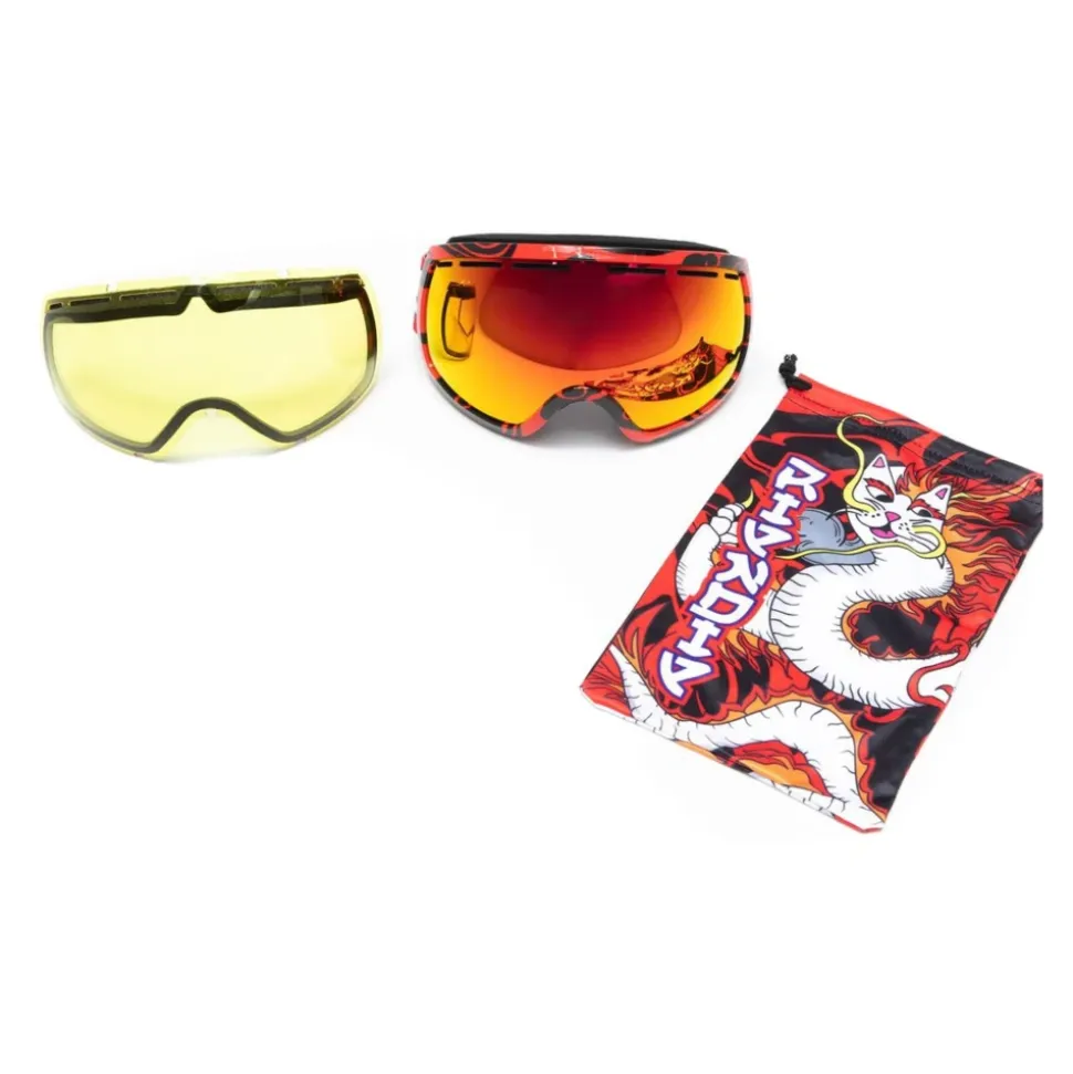 Red Snow Goggles Anti-scratch Lenses