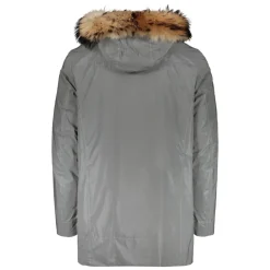 Reflective Hooded Parka with Bear Fur