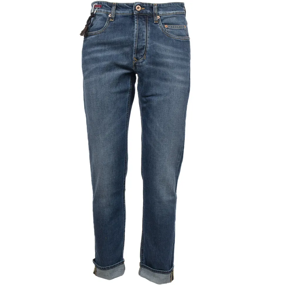 Regular Fit Cotton Blend 5 Pocket Jeans