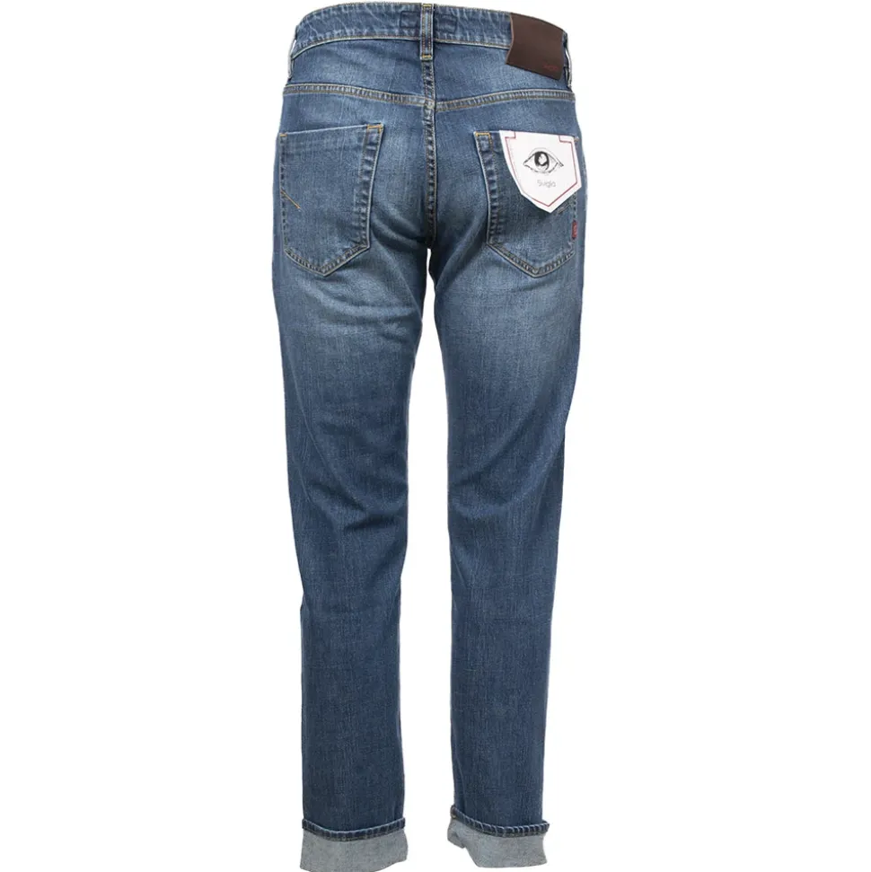 Regular Fit Cotton Blend 5 Pocket Jeans