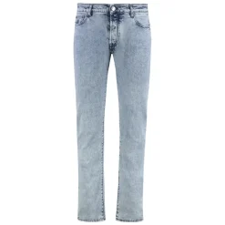 Regular Fit Jeans with Leather Logo