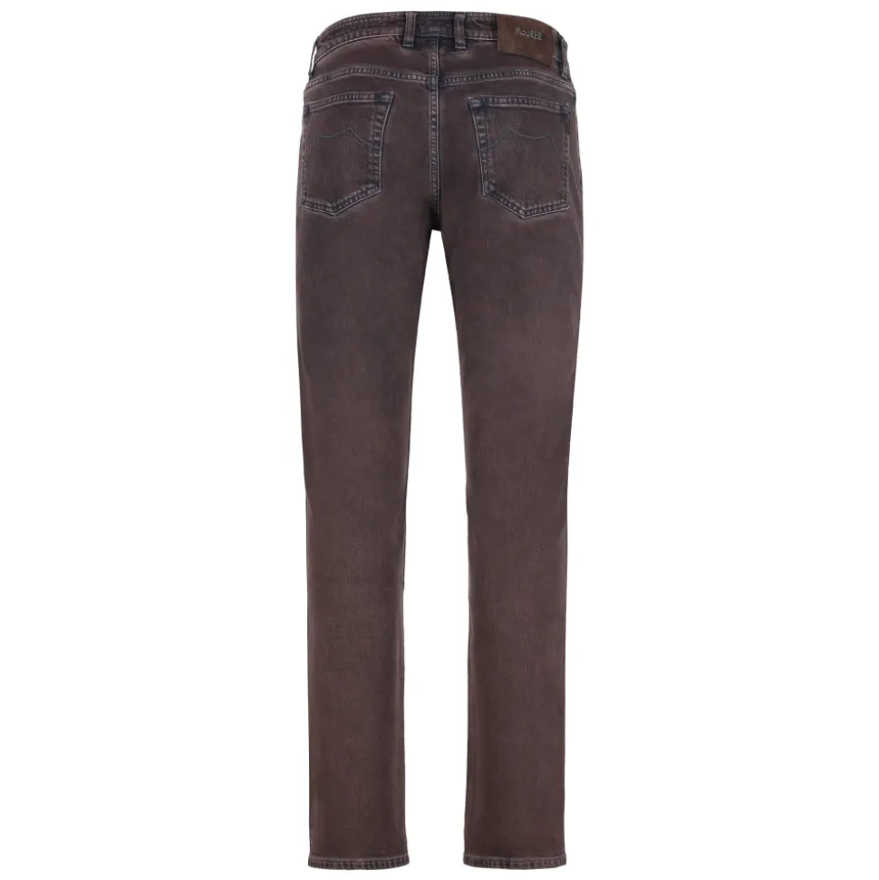 Regular Fit Jeans with Leather Logo