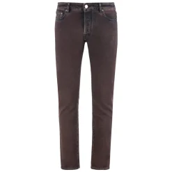 Regular Fit Jeans with Leather Logo