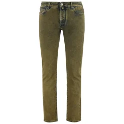 Regular Fit Jeans with Leather Logo
