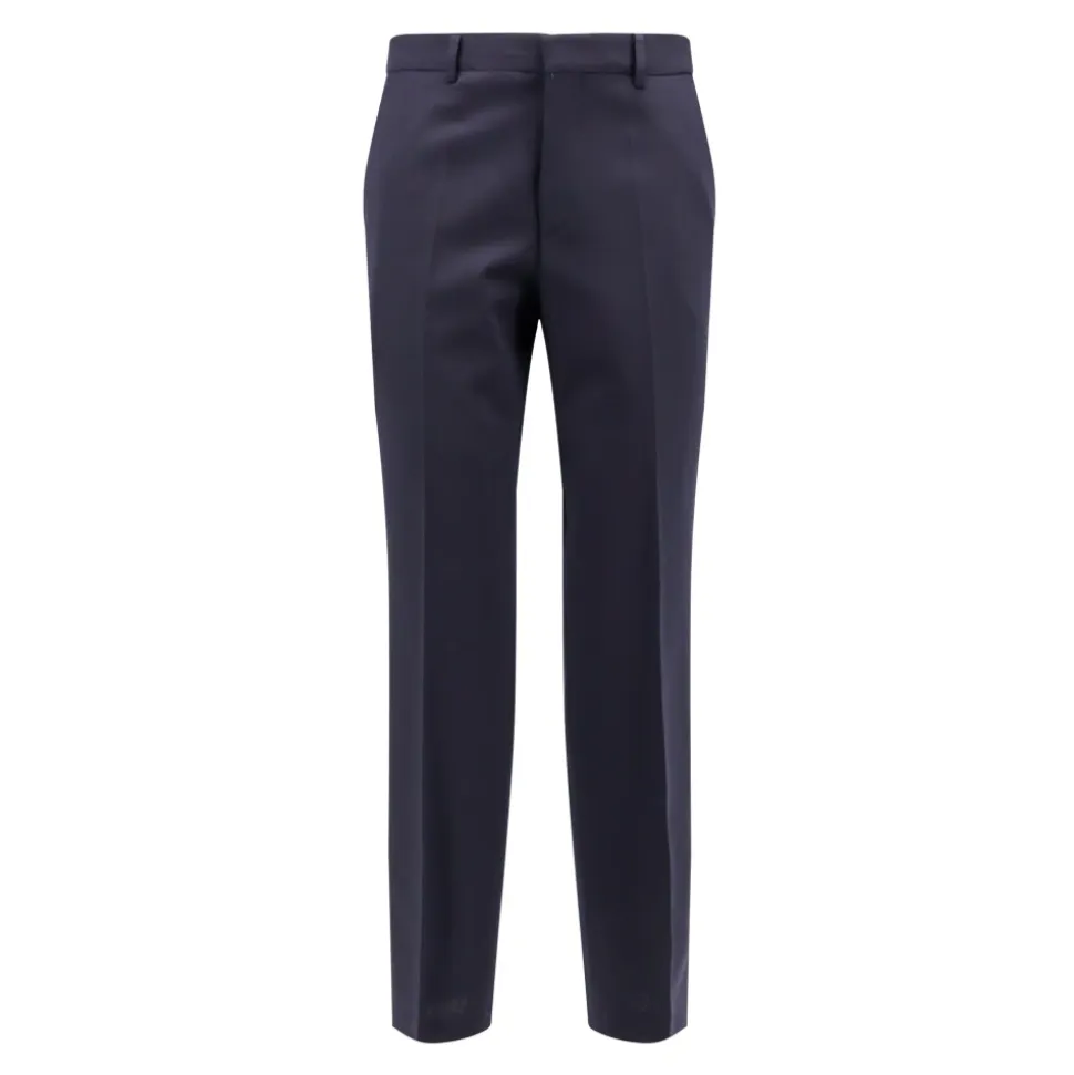 Regular-Fit Micro-Patterned Stretch Trousers
