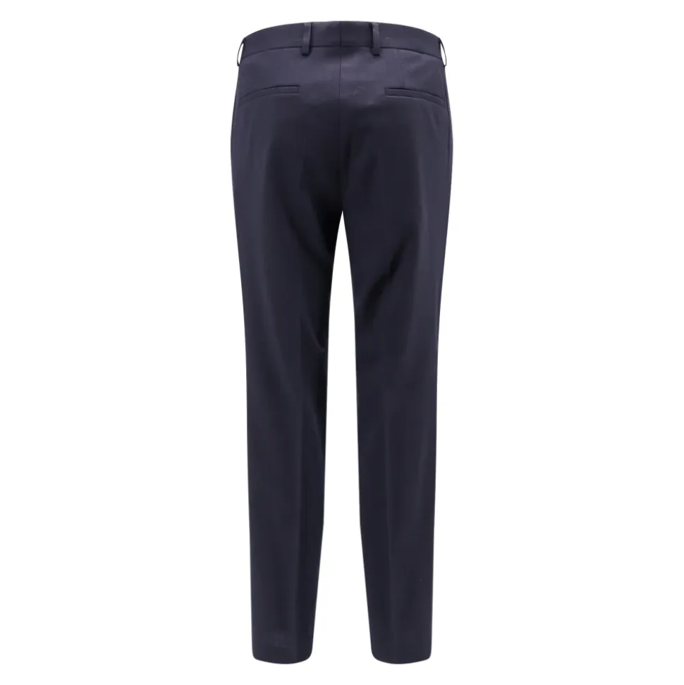 Regular-Fit Micro-Patterned Stretch Trousers