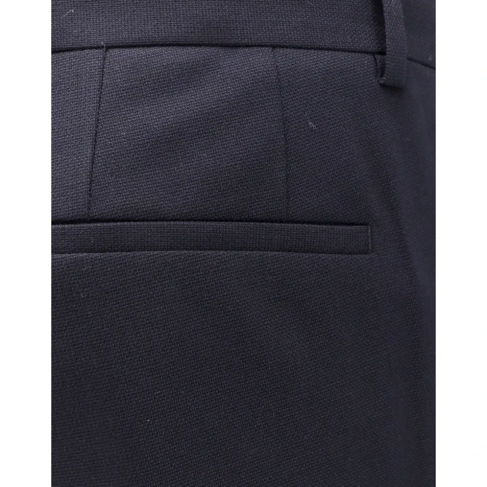 Regular-Fit Micro-Patterned Stretch Trousers