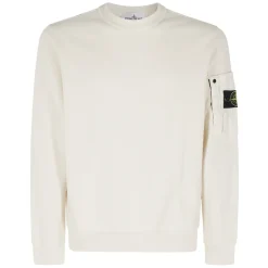 Regular Fit Ripstop Pocket Cotton Fleece Crew Neck Sweatshirt