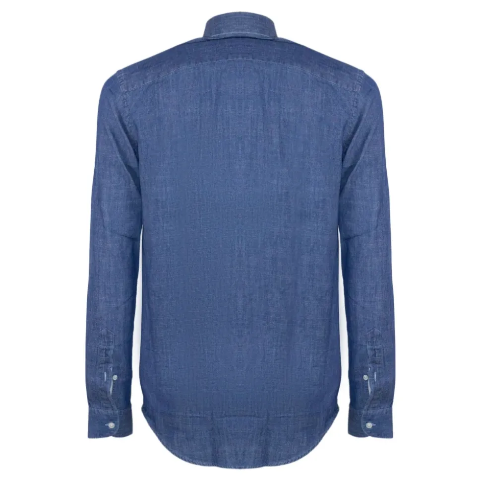 Regular Fit Stone Washed Denim Shirt