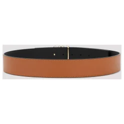 Reversible Anagram Belt in Tan Black Gold