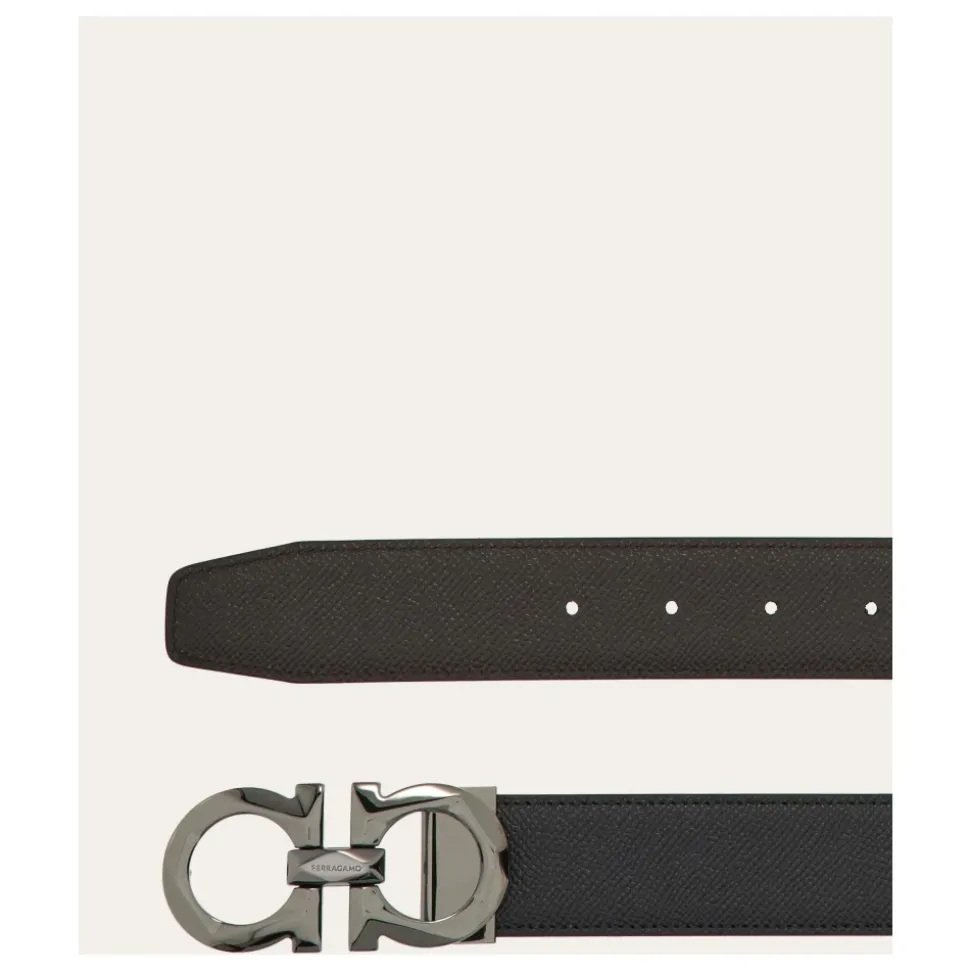 Reversible and Adjustable Gancini Belt