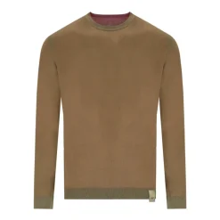 Reversible Crewneck Sweater Pink Brown