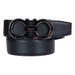 Reversible Gancini Leather Belt
