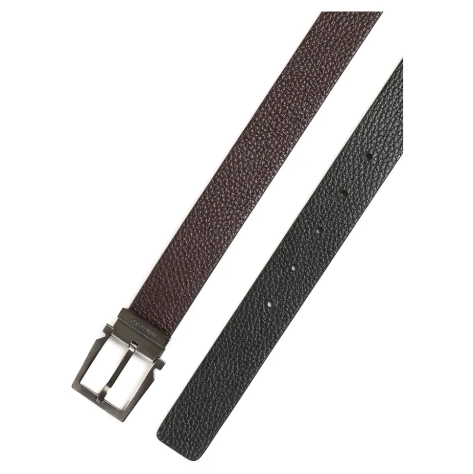 Reversible Geometric Buckle Belt