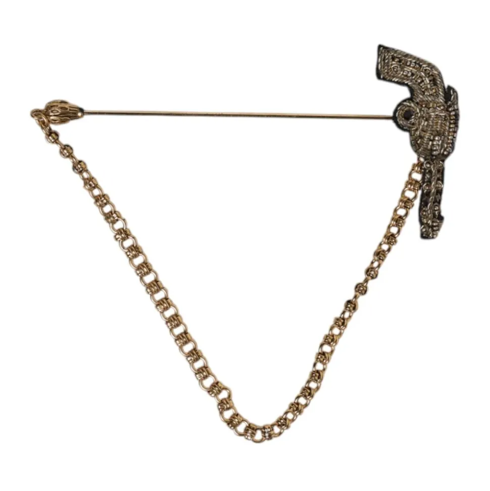 Revolver Brooch Lapel Pin