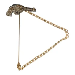 Revolver Lapel Pin Brooch