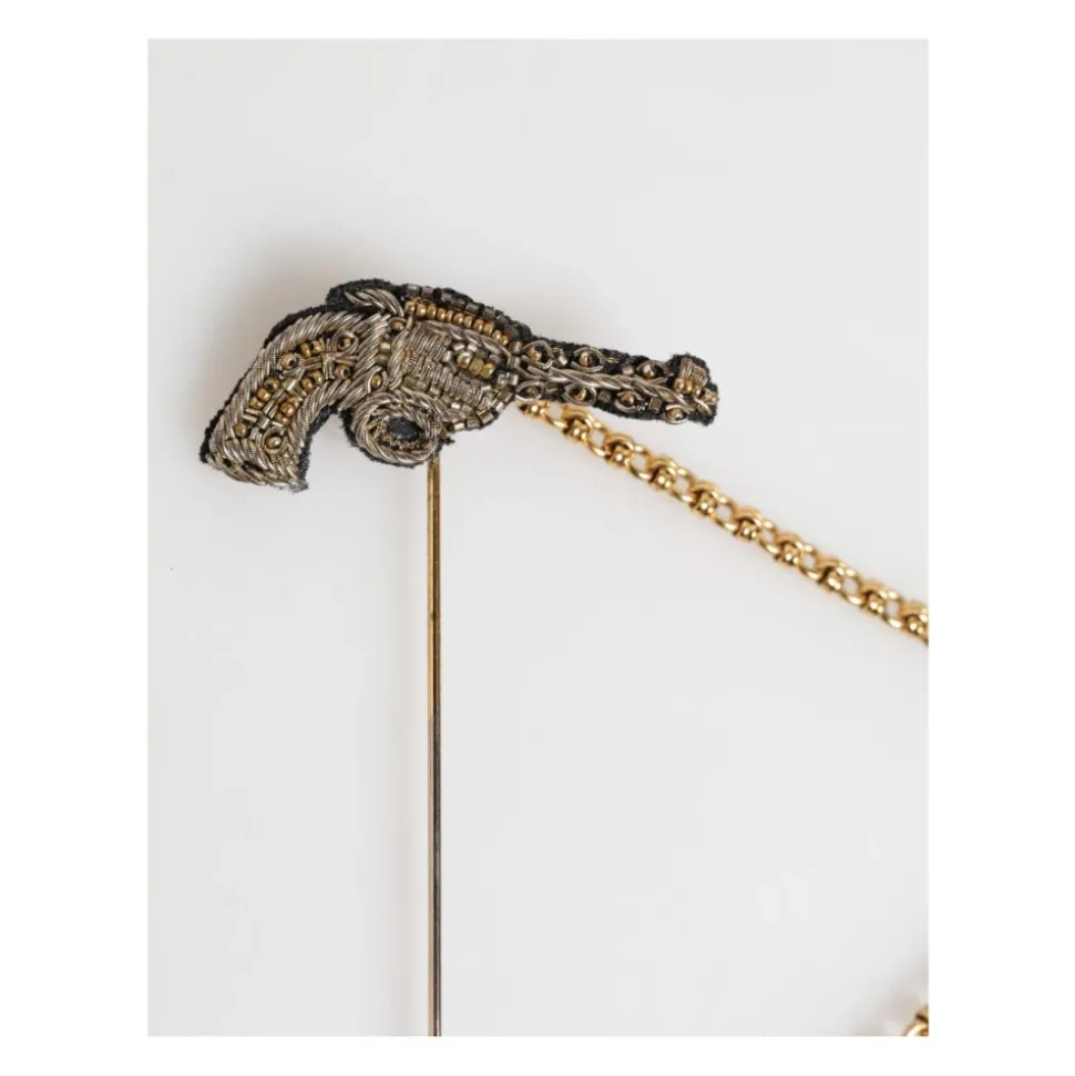 Revolver Lapel Pin Brooch