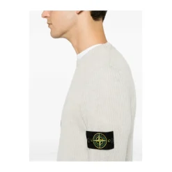 Ribbed Knit Logo-patch Sweater