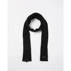 Ribbed Knit Wool Scarf