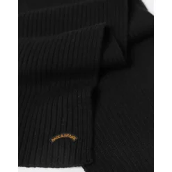 Ribbed Knit Wool Scarf