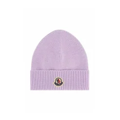 Ribbed Logo-Patch Beanie