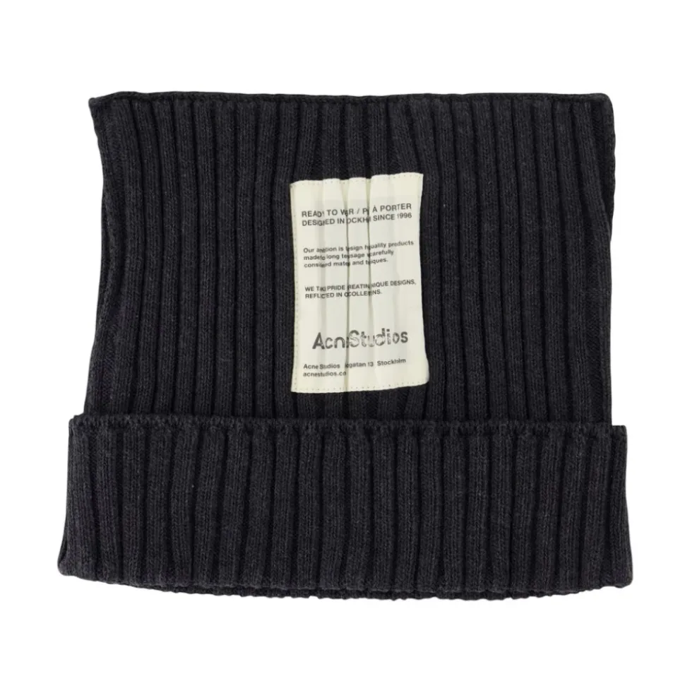 Ribbed Square Beanie