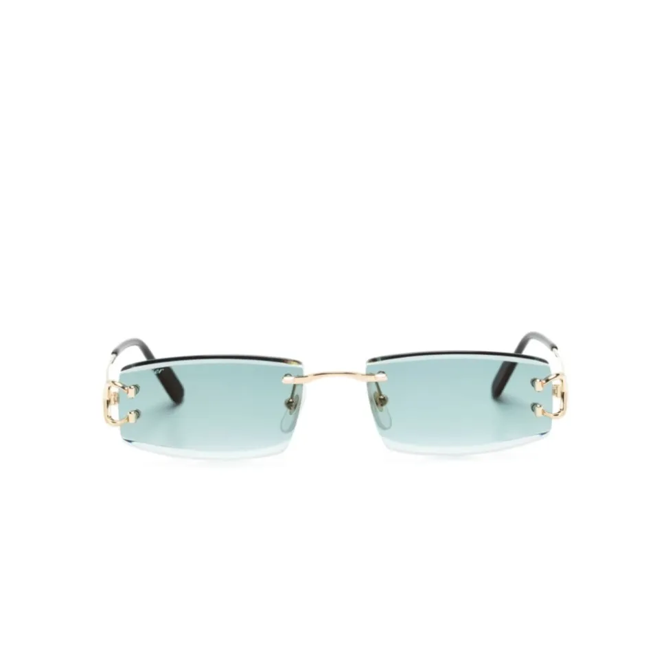 Rimless Rectangle Sunglasses