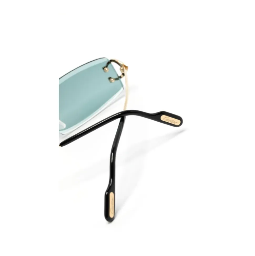 Rimless Rectangle Sunglasses