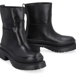 Roman Stud Leather Biker Boots