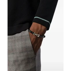 Round Bead Gancini Bracelet