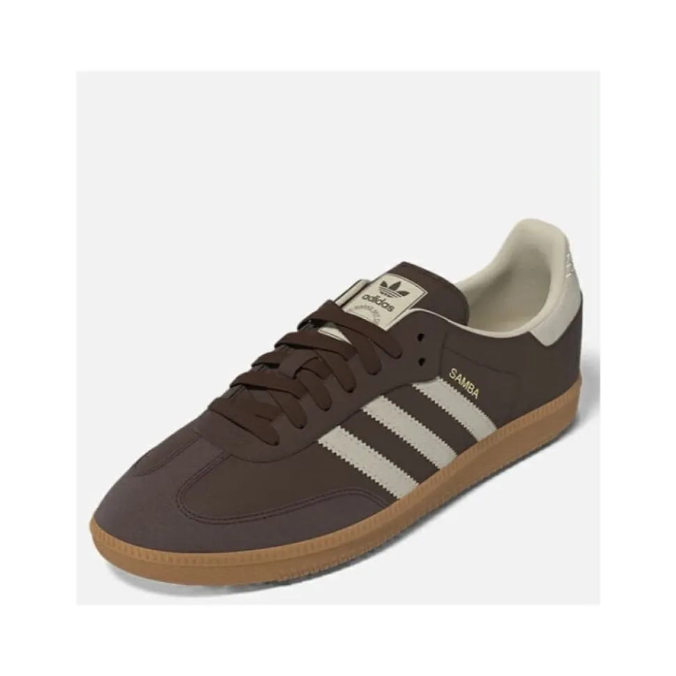 Samba Brown Leather Sneakers