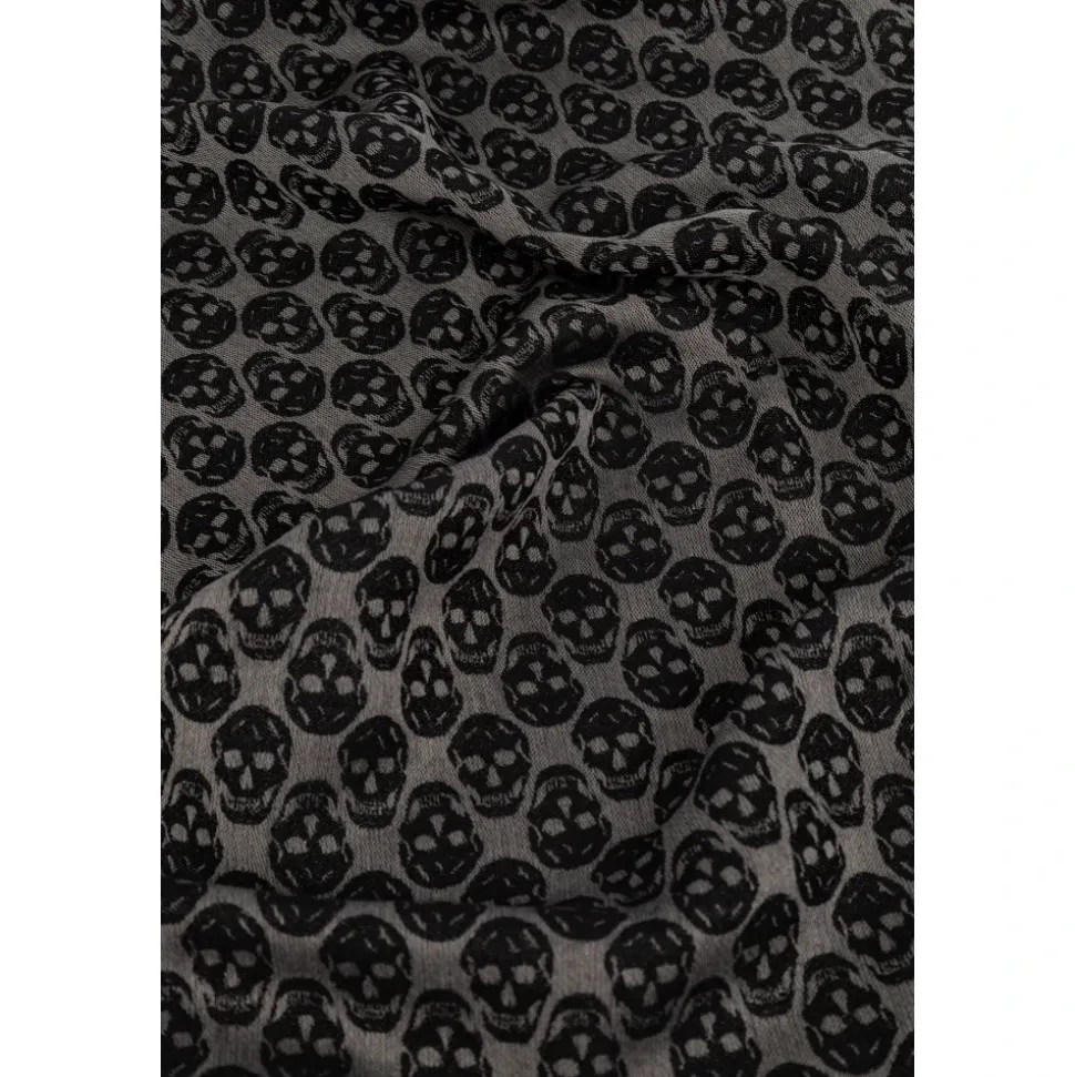 Scarf with a distinctive skull motif