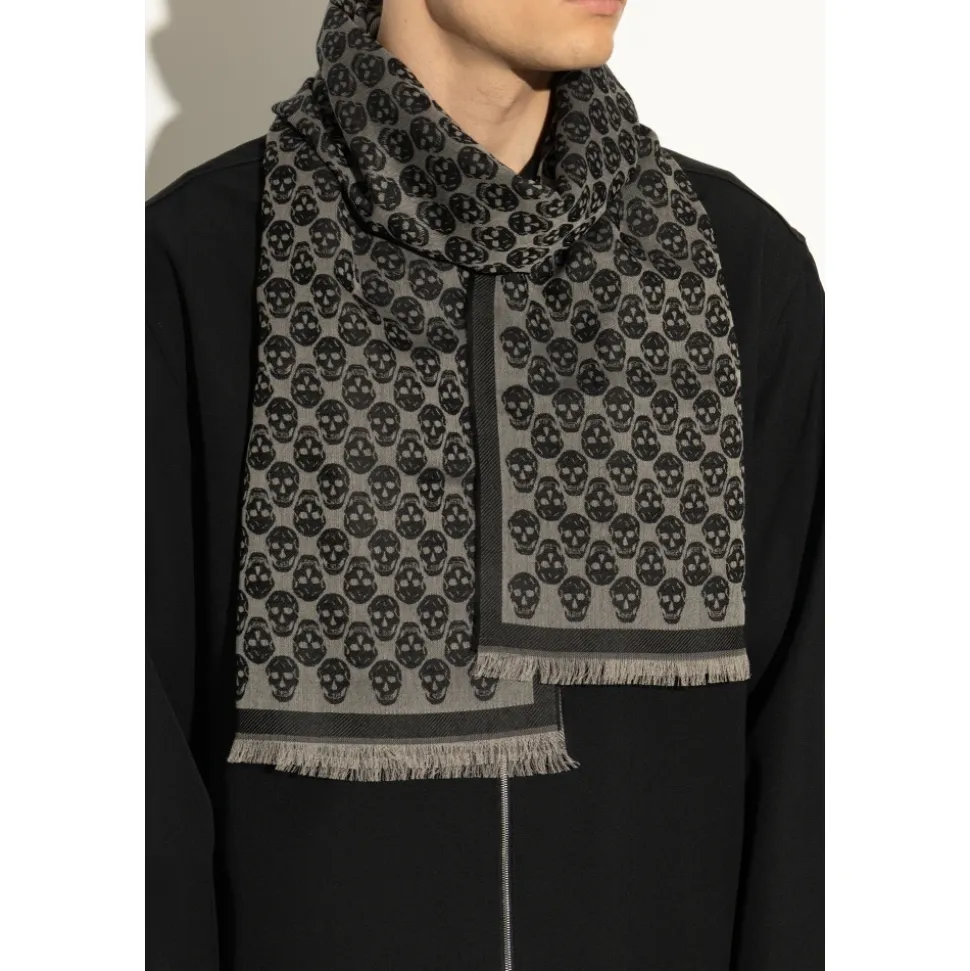 Scarf with a distinctive skull motif