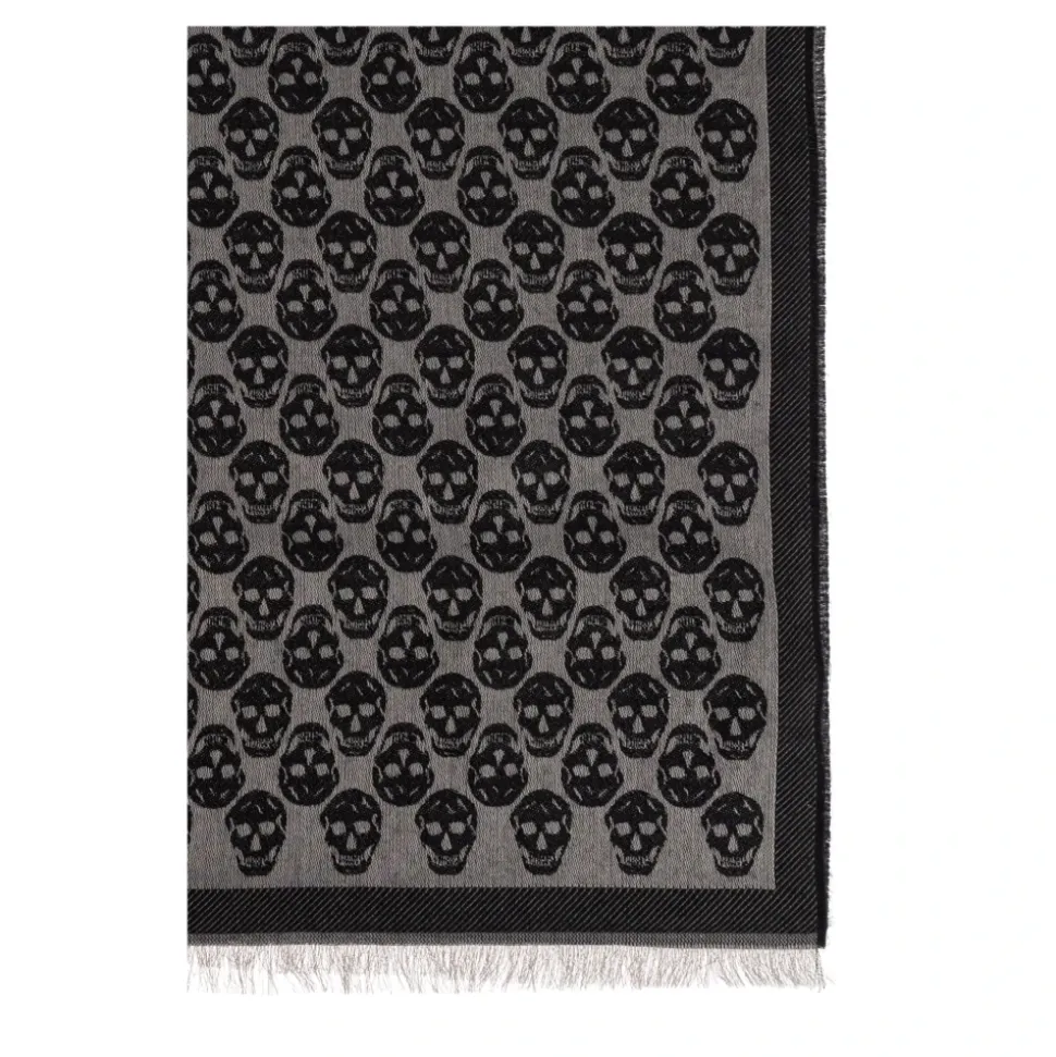 Scarf with a distinctive skull motif