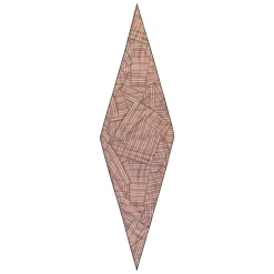 Scarf with pointed profile