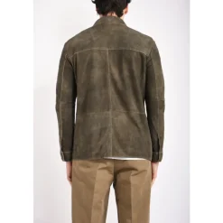 Shirt-collar Leather Jacket